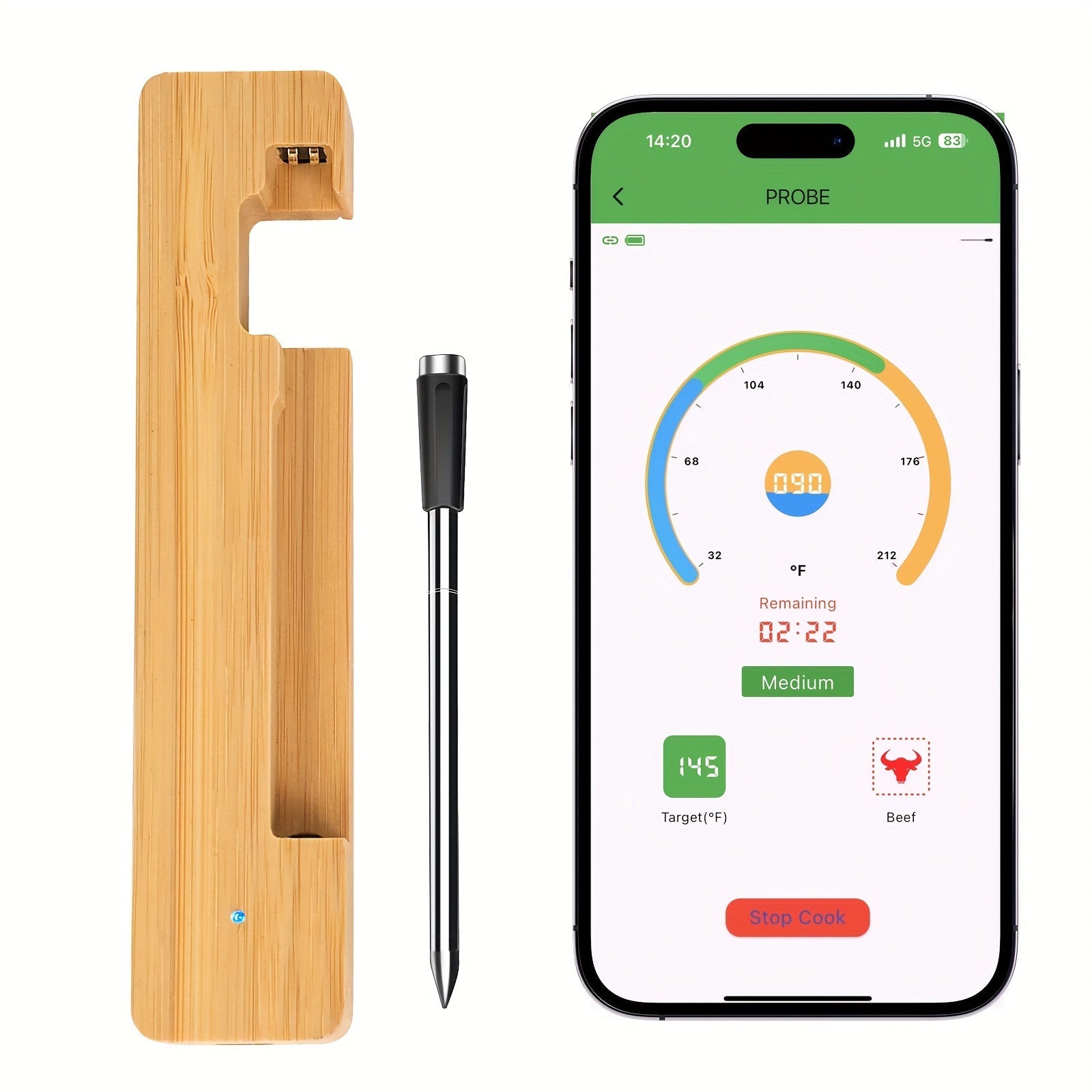 2 - in - 1 Wireless Meat Thermometer - IRONKI