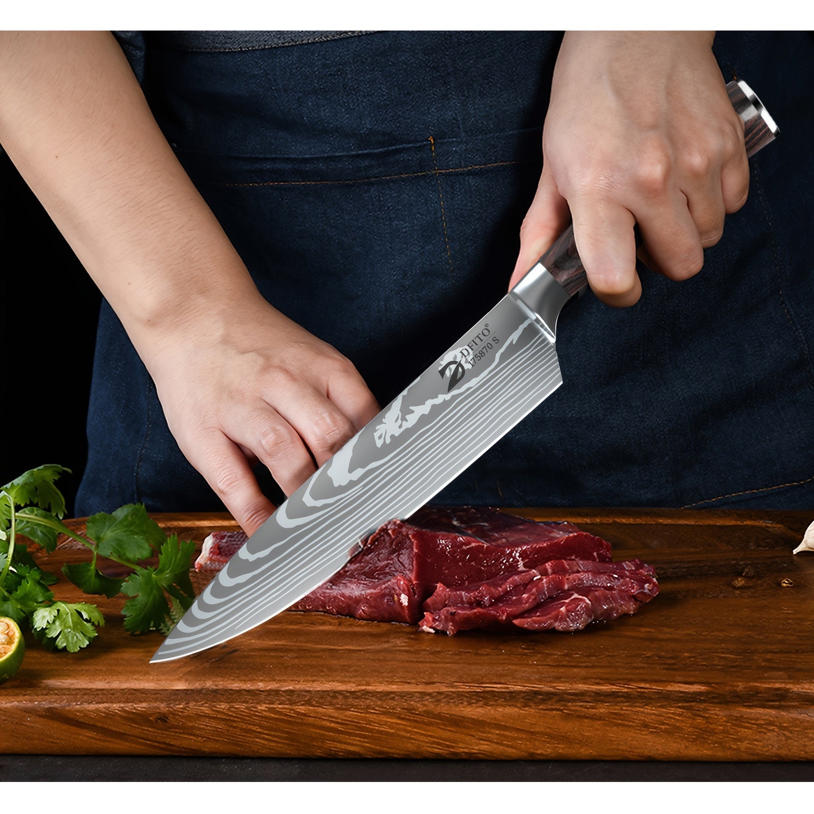 IRONKI 9 - Piece Professional Chef Knife Set – Ultra Sharp Japanese Steel with Roll Bag - IRONKI