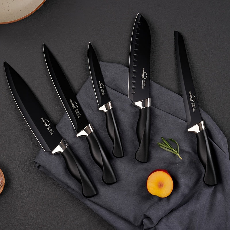 IRONKI Amorston 20 - Piece Knife Set – German Steel Kitchen Block with Built - in Sharpener - IRONKI