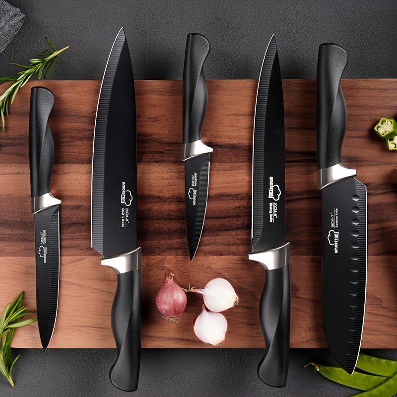 IRONKI Amorston 20 - Piece Knife Set – German Steel Kitchen Block with Built - in Sharpener - IRONKI
