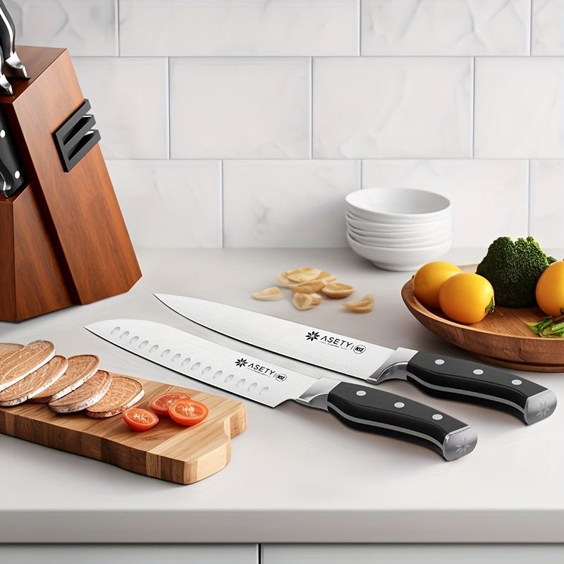 IRONKI ASETY 15 - Piece Stainless Steel Knife & Cutlery Block Set - IRONKI