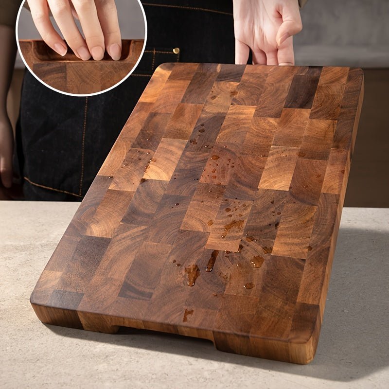 IRONKI Premium Wooden Chopping Board – Large Butcher Block - IRONKI
