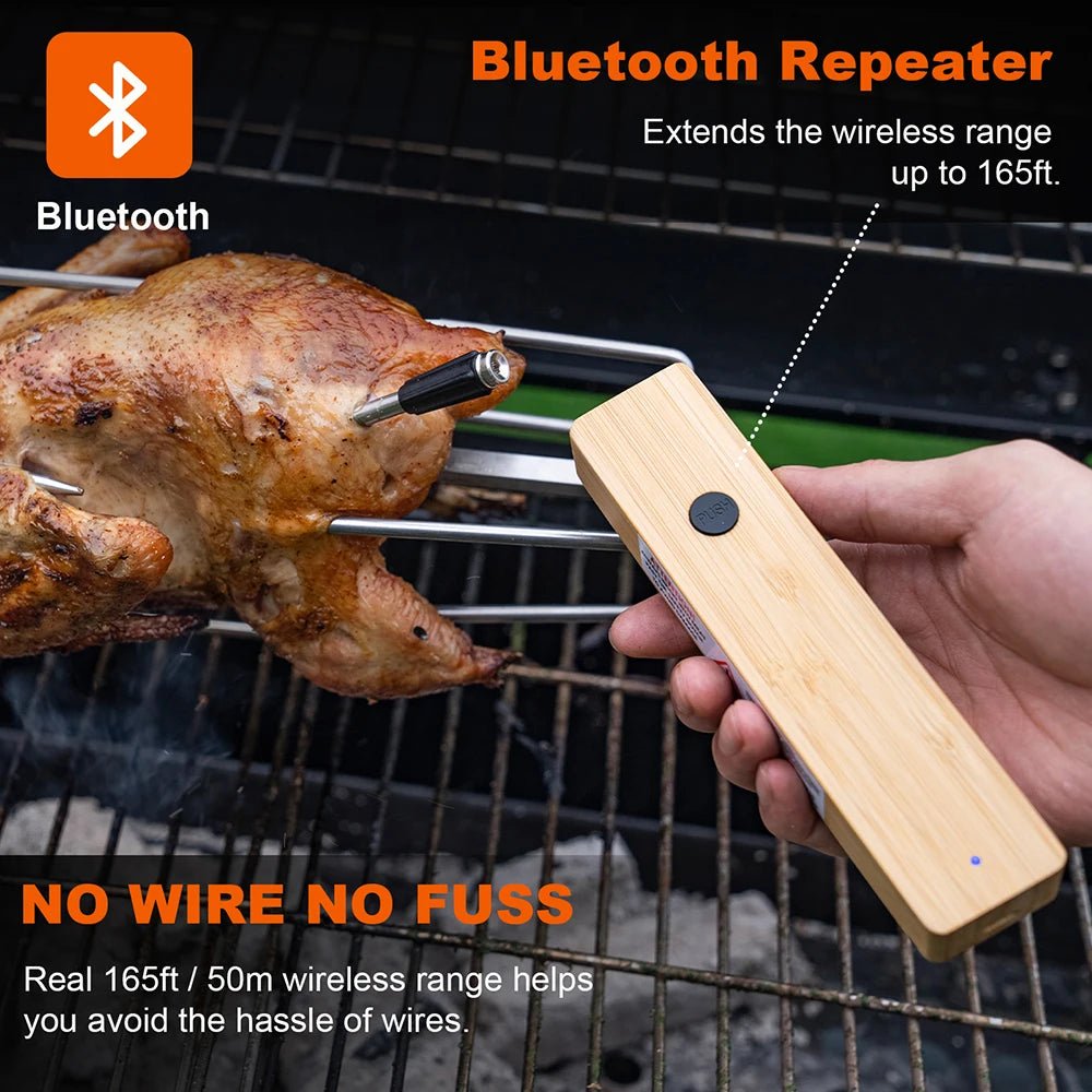 IRONKI Smart Bluetooth Meat Thermometer – Wireless, Waterproof & App - Controlled for BBQ, Grilling & Baking - IRONKI